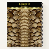 Detailliertes Schlangenhautmuster Notizblock (Rückseite)