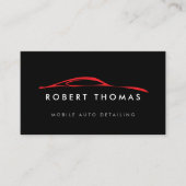 Detailliertes Schwarz-Rotes Auto, QR-Code für Auto Visitenkarte (Vorderseite)