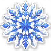 Detailliertes Snowflake-Design Aufkleber (Vorderseite)