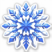 Detailliertes Snowflake-Design Aufkleber (Vorderseite)