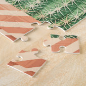 Detailliertes sukkulentes, Kaktus nahtloses Muster Puzzle (Seite)