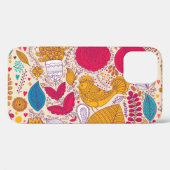Detailliertes Vintage-Blumenmuster-Design Case-Mate iPhone Hülle (Rückseite (Horizontal))
