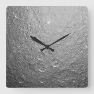 Detailliertes Vollmond-Foto Hochauflösende Mondo Quadratische Wanduhr