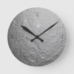 Detailliertes Vollmond-Foto   Hochauflösende Mondo Runde Wanduhr