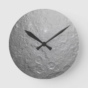 Detailliertes Vollmond-Foto   Hochauflösende Mondo Runde Wanduhr