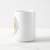 Detailliertes weißes Daisy botanisches Kunstdesign Kaffeetasse (Mittel)