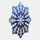 Detailliertes weißes Schneeflockendesign Ornament Karte (Rechts)