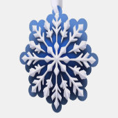 Detailliertes weißes Schneeflockendesign Ornament Karte (Linke Ecke)