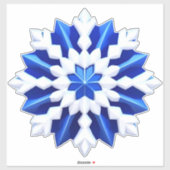 Detailliertes White Snowflake Design Aufkleber (Blatt)