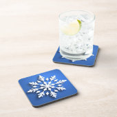 Detailliertes White Snowflake Design Getränkeuntersetzer (Rechte Seite)