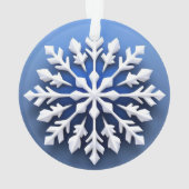 Detailliertes White Snowflake Design Ornament (Rückseite)
