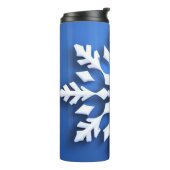 Detailliertes White Snowflake Design Thermosbecher (Nach links gedreht)