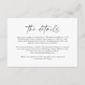 Detaillierungskarte | Moderne Hochzeitsgeschosse Begleitkarte (Vorderseite)