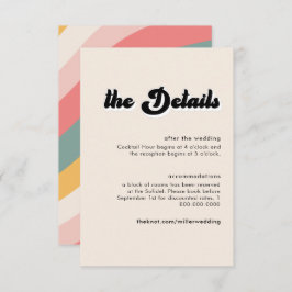 Detaillierungskarte zum Retro-70er Einladung