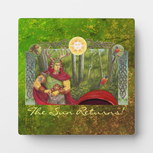 Detailportrait des keltischen Eichenkönigs Fotoplatte (Vorderseite)