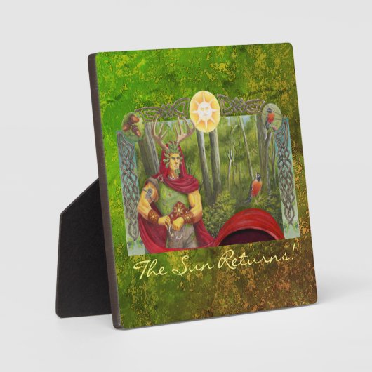 Detailportrait des keltischen Eichenkönigs Fotoplatte (Vorderseite)