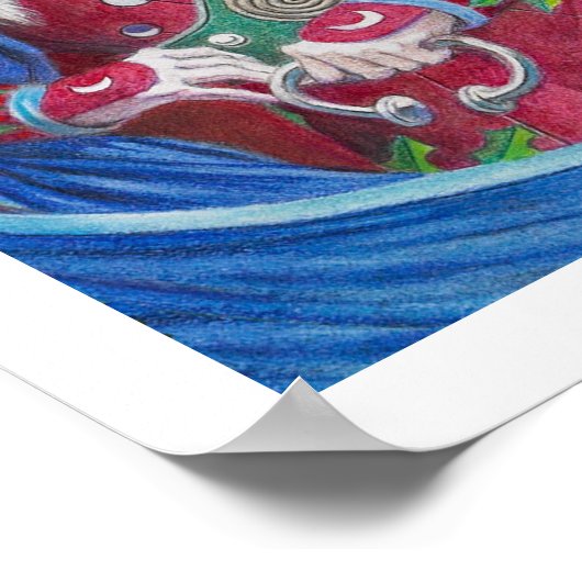 Detailportrait des keltischen Holly King Poster (Ecke)