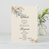 Detailprogramm für botanische Wildblumen Gartenflo Einladung (Stehend Vorderseite)