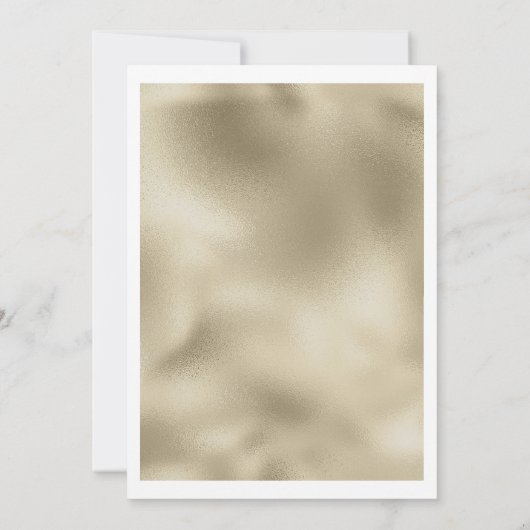 Detailprogramm für einfaches, weißes Blattgold Einladung (Rückseite)