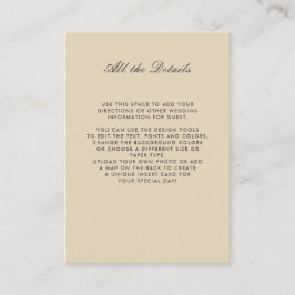 Detailrichtungen für die neutrale Farbe des BLUMEN Begleitkarte