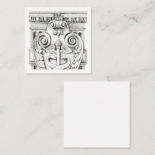 DETAILS 2,5" Square Flat Card Mitteilungskarte (Vorne/Hinten)