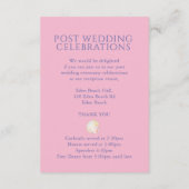 Details ändern Muscheln Strandhochzeit Begleitkarte (Rückseite)