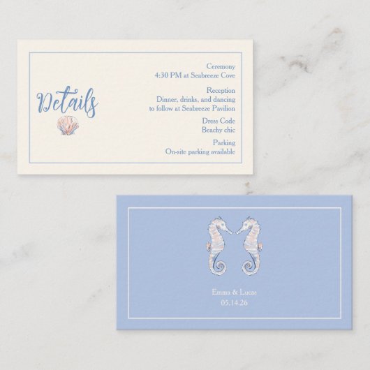 details begleitkarte (Vorne/Hinten)