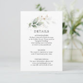 DETAILS Botanischer Garten Gold Wedding QR Code Begleitkarte (Stehend Vorderseite)