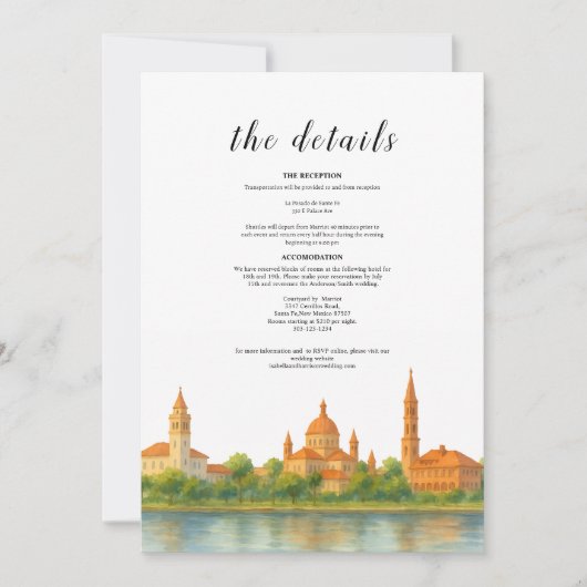 Details Card- St Augustine Einladung (Vorderseite)