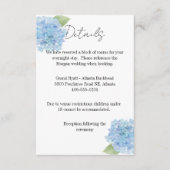 Details Card Wedding Hydrangea RSVP Karte (Vorderseite)