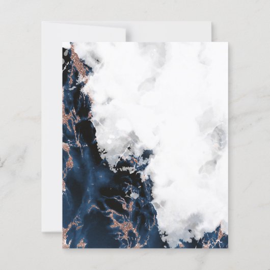 Details Dana Navy Blue Rose Gold Wasserfarbengeode (Rückseite)