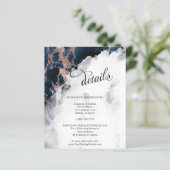 Details Dana Navy Blue Rose Gold Wasserfarbengeode (Stehend Vorderseite)