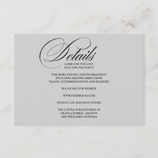 Details der Beilagekarte Begleitkarte (Vorderseite)