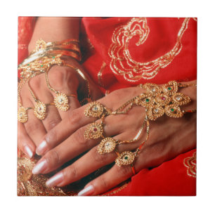 Details der handlichen Schmuckstücke Fliese