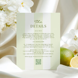 Details der Hochzeit in Limettengrün Begleitkarte