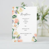 Details der Hochzeitsempfehlung mit weißen Koralle Begleitkarte (Stehend Vorderseite)