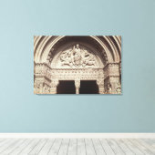 Details der Kirchenfassade mit den Leinwanddruck (Insitu (Holzboden))
