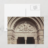 Details der Kirchenfassade mit den Postkarte (Vorne/Hinten)