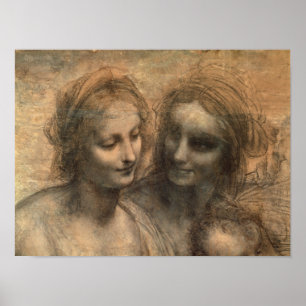 Details der Leiter der Jungfrau und St. Anne Poster