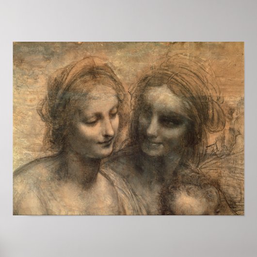 Details der Leiter der Jungfrau und St. Anne Poster (Vorne)