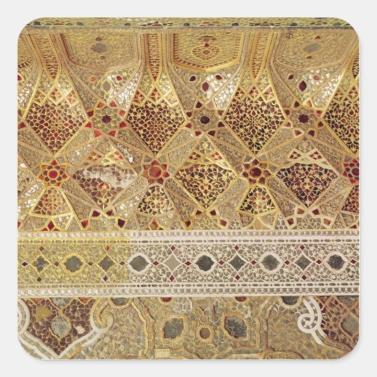 Details der Spiegelgalerie Quadratischer Aufkleber (Vorderseite)