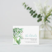 Details der tropischen Vegetation Begleitkarte (Stehend Vorderseite)