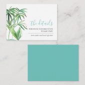 Details der tropischen Vegetation Begleitkarte (Vorne/Hinten)