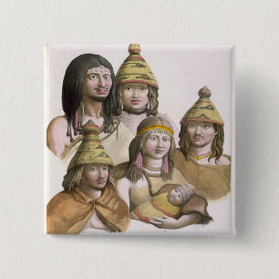 Details des Kopfschmucks in Nordwestamerika (colo Button