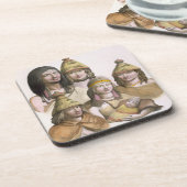 Details des Kopfschmucks in Nordwestamerika (colo Untersetzer (Linke Seite)