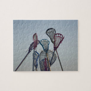 Details des Lacrossespiels Puzzle