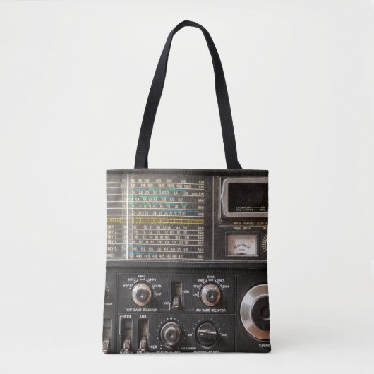 Details eines alten Funkempfängers Tasche (Vorderseite)