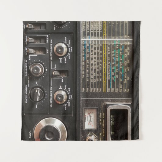 Details eines alten Funkempfängers Wandteppich (Vorderseite (Horizontal))
