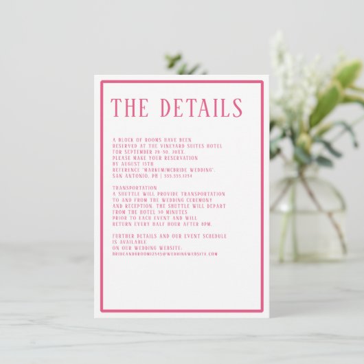 Details Einfache moderne, fett farbige Hexagon Geo Begleitkarte (Stehend Vorderseite)