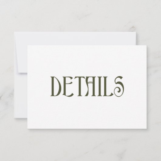 DETAILS | Floral Art Nouveau RSVP Karte (Vorderseite)